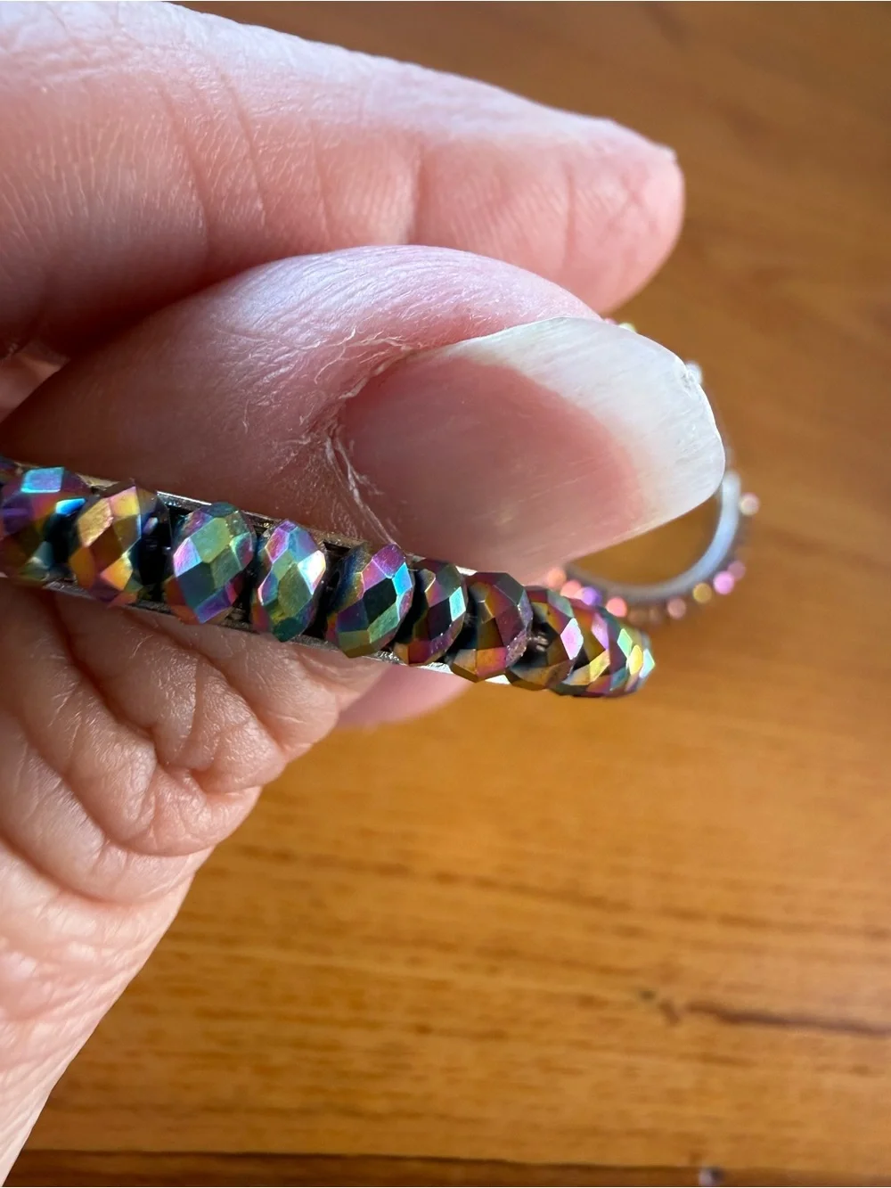 Multicolor AB Crystal Hoop Earrings - Women's Fashion Jewelry